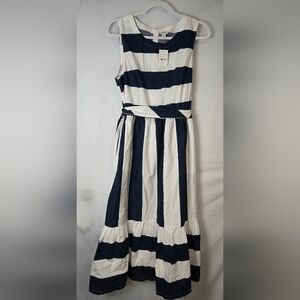 J. Crew Navy and White Colorblock Dress NWT Size 14